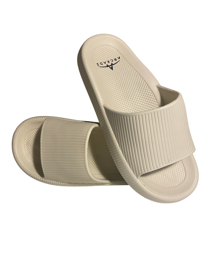 anatomical arch support slippers beige