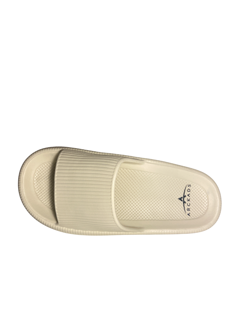 contoured footbed arch support slipper beige
