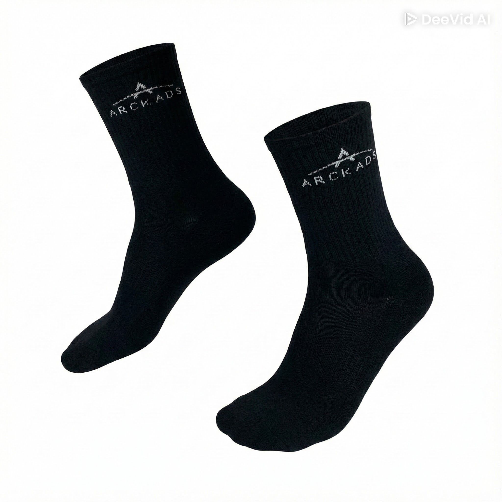 above ankle black crew socks