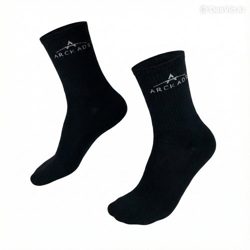 above ankle black crew socks